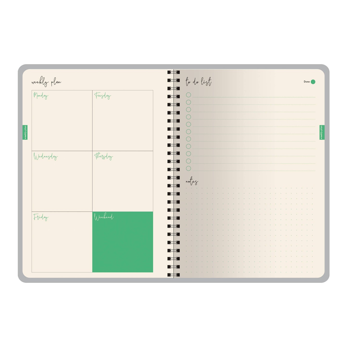 A5 ArtPlanner Spiral Weekly Diary - Owls