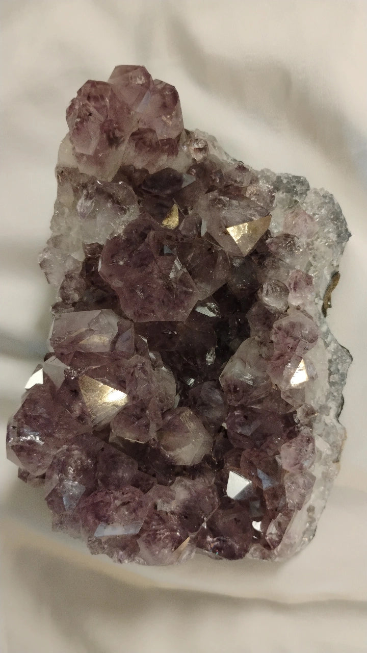 Raw Amethyst Druzy Geode Cut Base