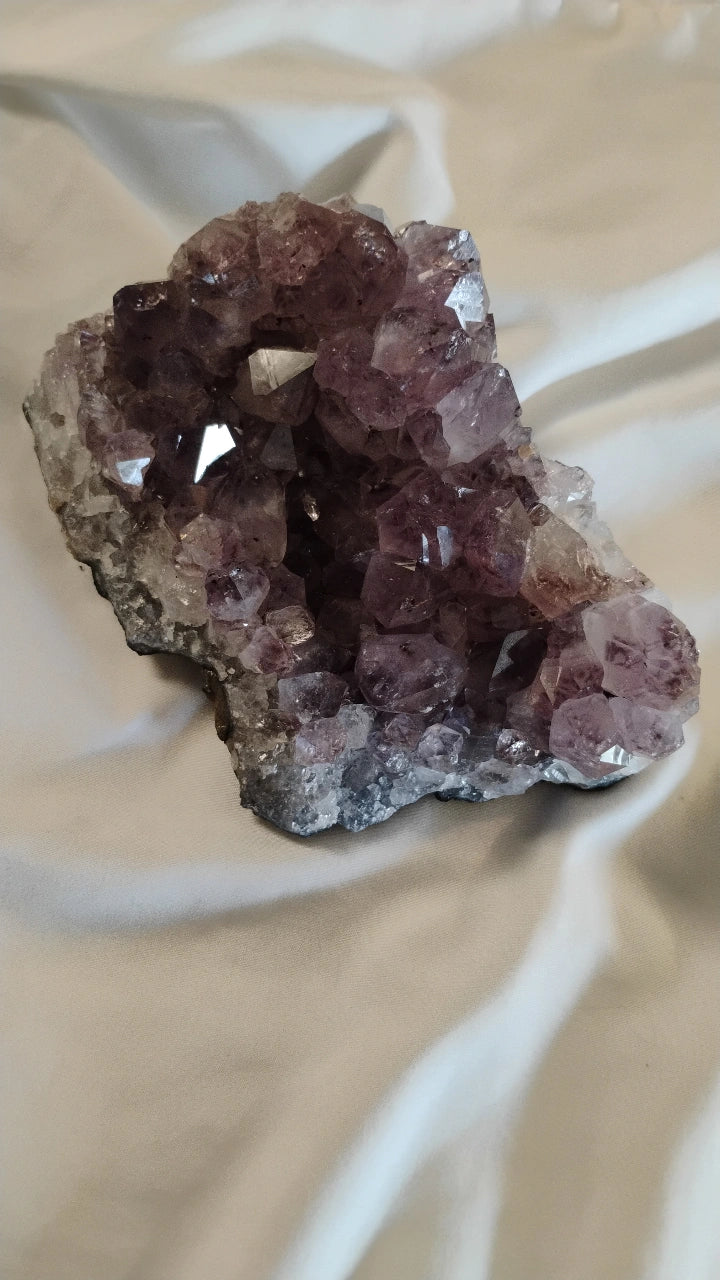 Raw Amethyst Druzy Geode Cut Base