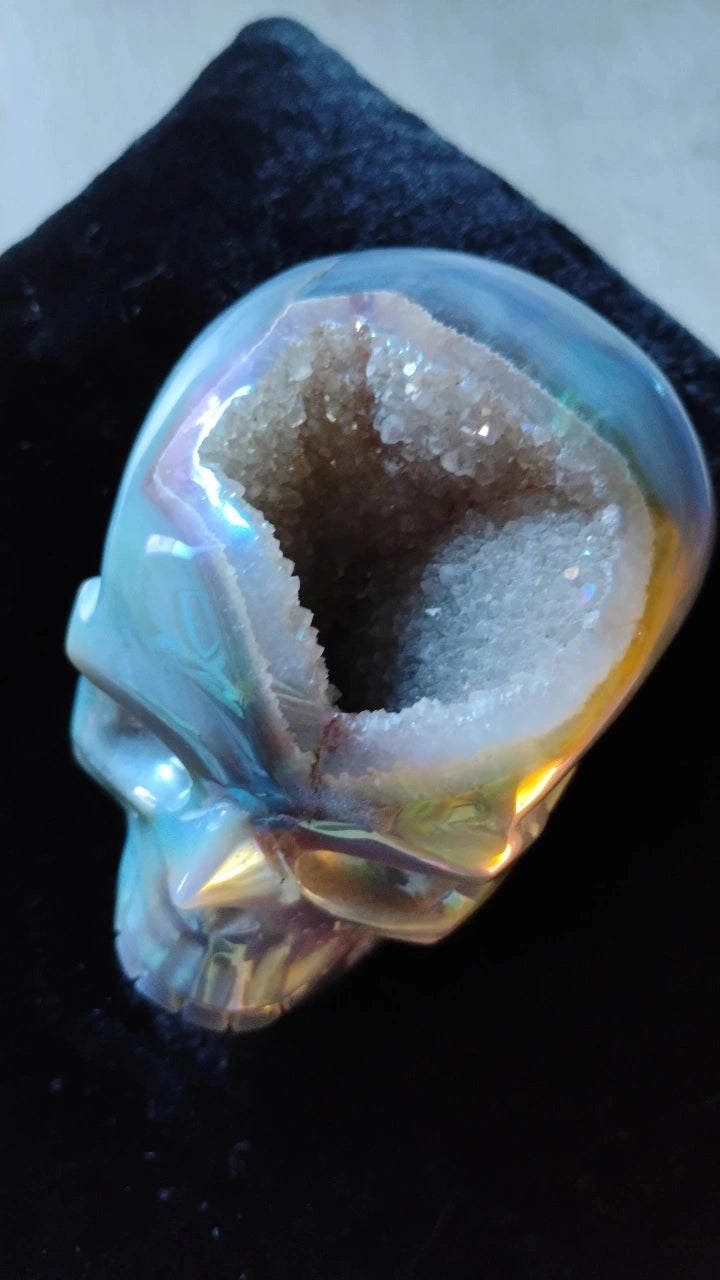 Geode Opalite Skull