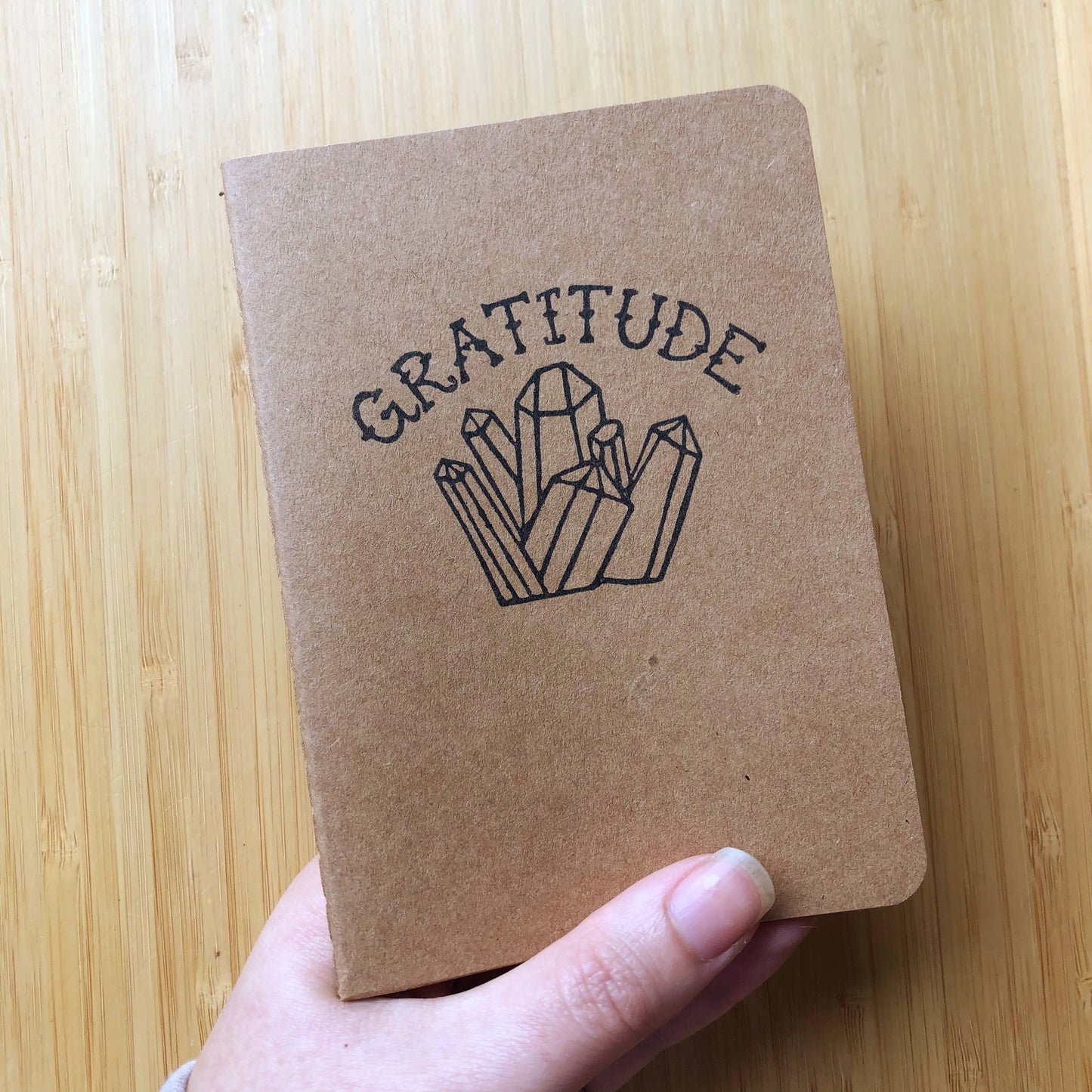 Hand-Stamped Kraft Pocket Journal (small: 3.75x5.5): Manifest