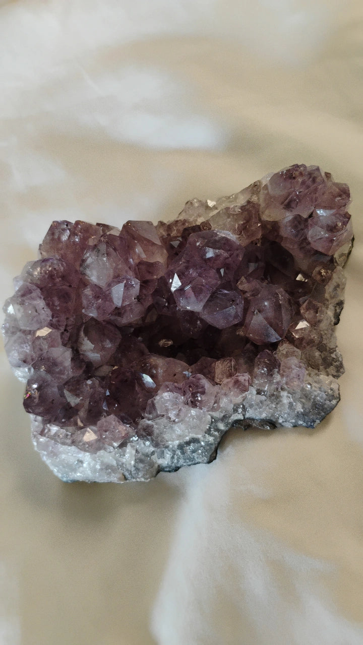 Raw Amethyst Druzy Geode Cut Base