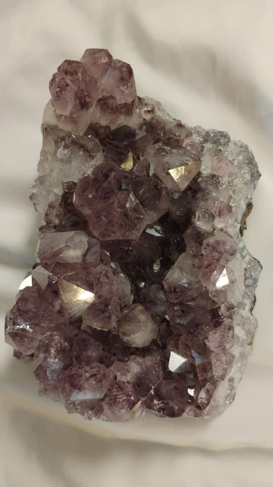 Raw Amethyst Druzy Geode Cut Base