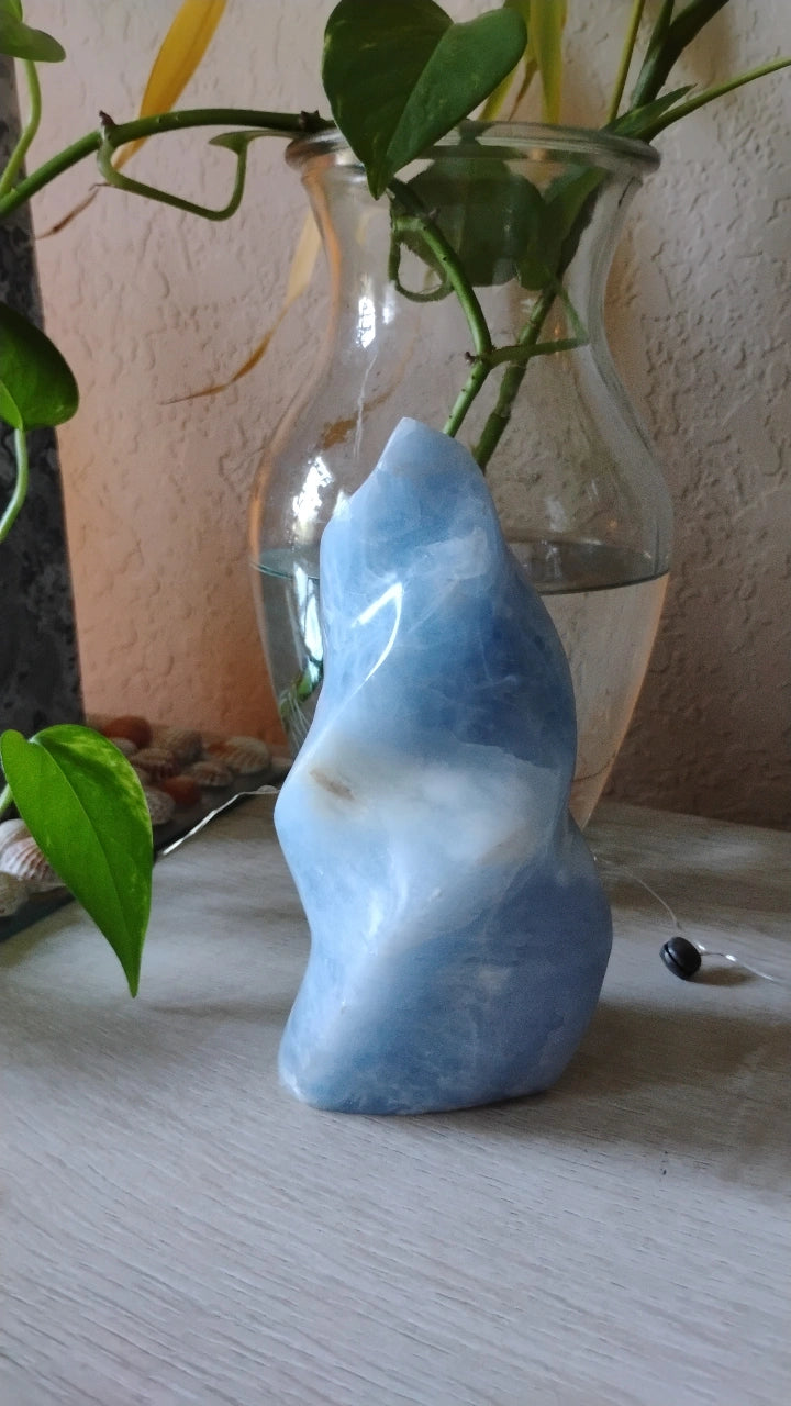 Blue Calcite Flame