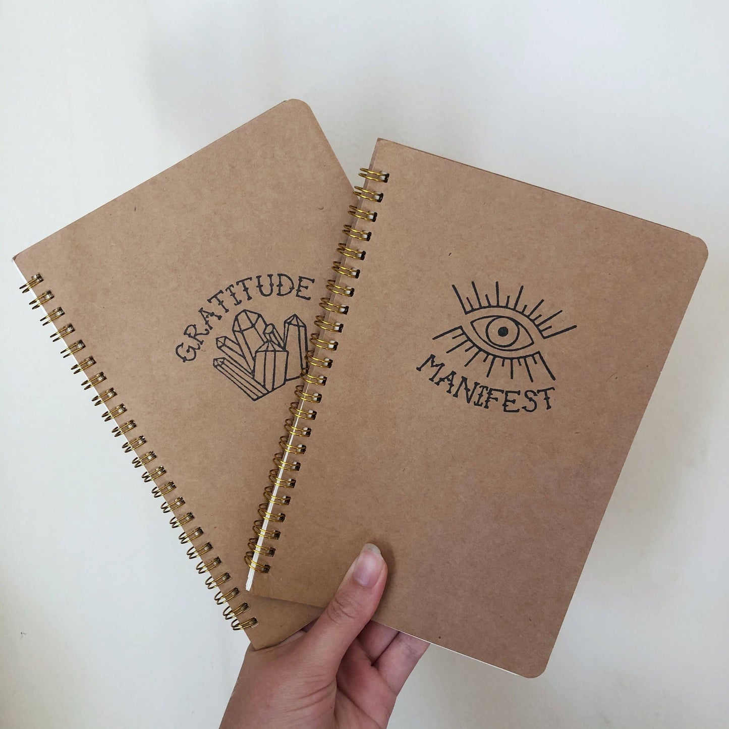 Hand-Stamped Spiral Journal: Manifest
